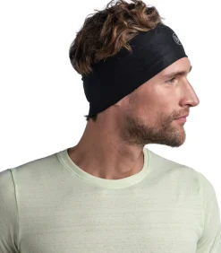 Buff Coolnet UV Wide Headband Black Solid