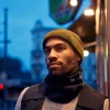 Buff Windproof Neckwarmer Logo Black
