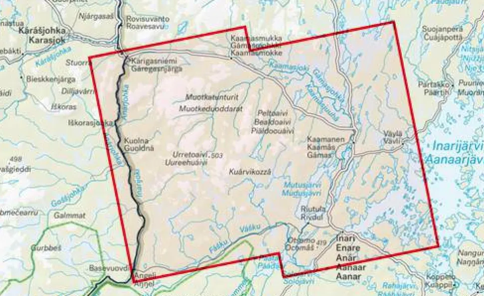 Calazo Muotkatunturit ja Kaamasjoki Tyvek