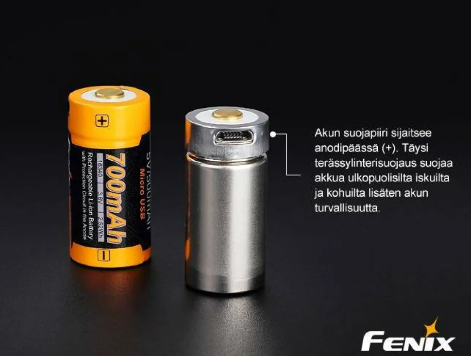 Fenix Arb L16 700up 16340 Li-ion Akkuparisto