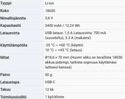 Fenix Fenix ARB-L18-3400U V3 18650 USB-C