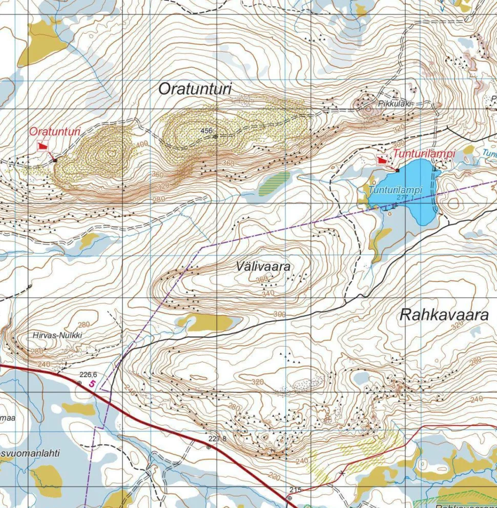 Karttakeskus Savukoski Pelkosenniemi Oratunturi
