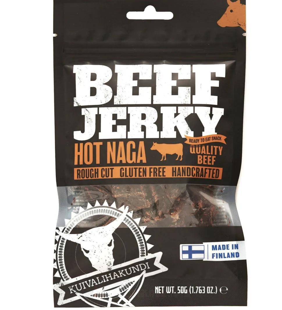 Kuivalihakundi Beef Jerky Hot Naga, 50g