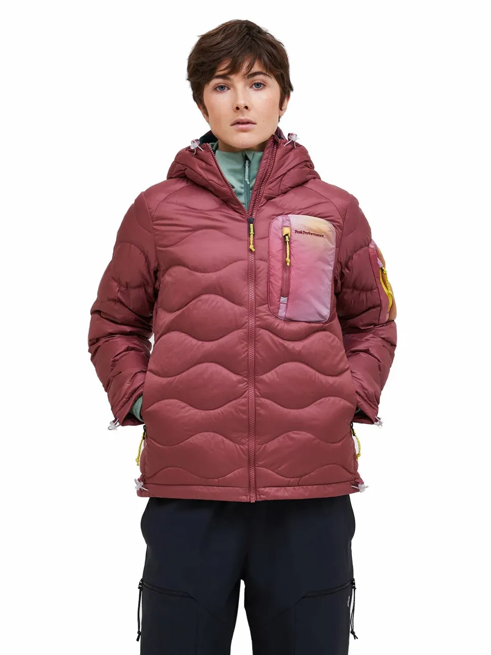 Peak Performance Women's Helium AOP Utility Down Hood - Naisten kevytuntuvatakki