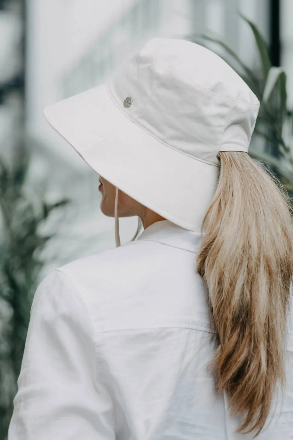 Salon Summer Hat Cotton Ponytail