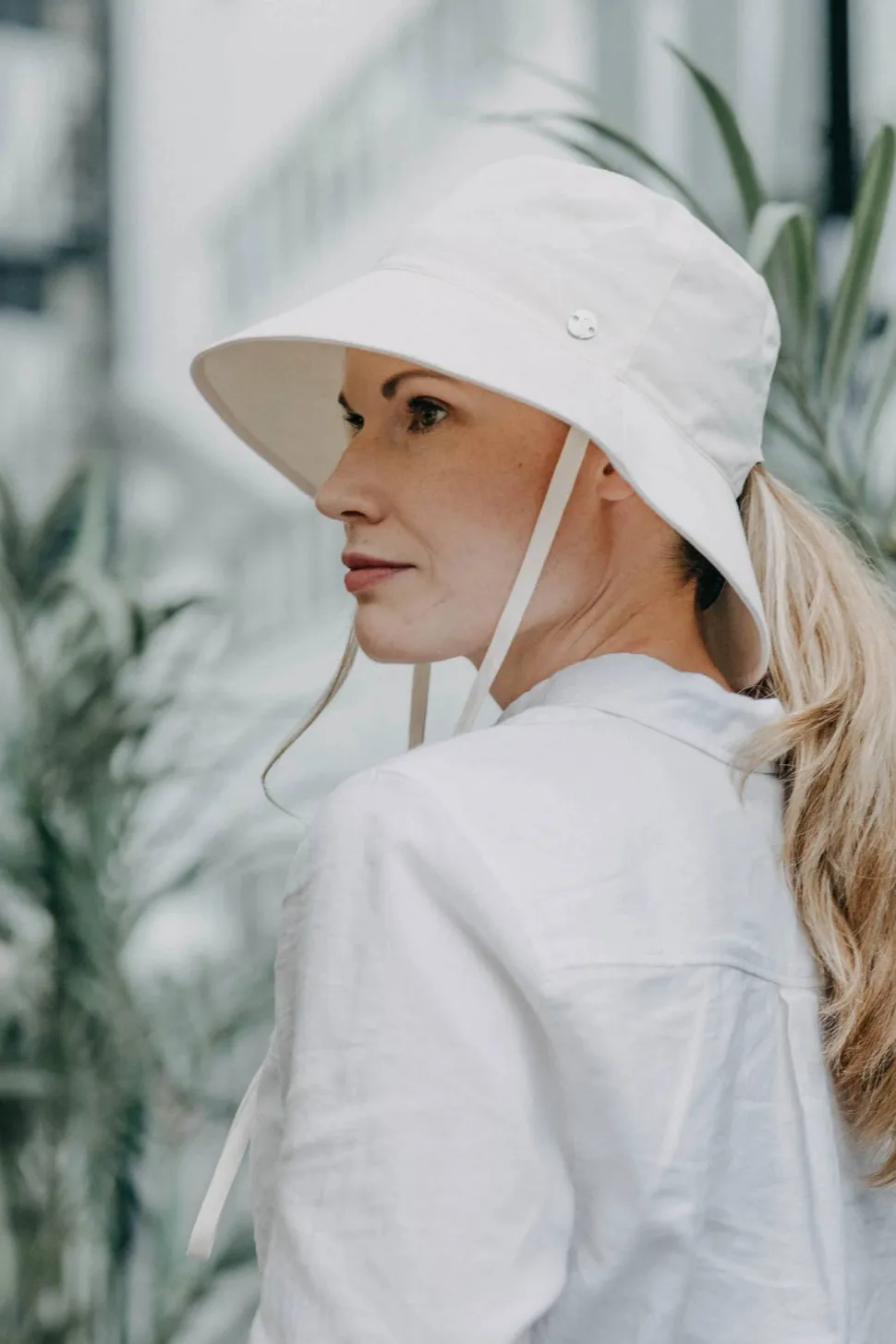 Salon Summer Hat Cotton Ponytail